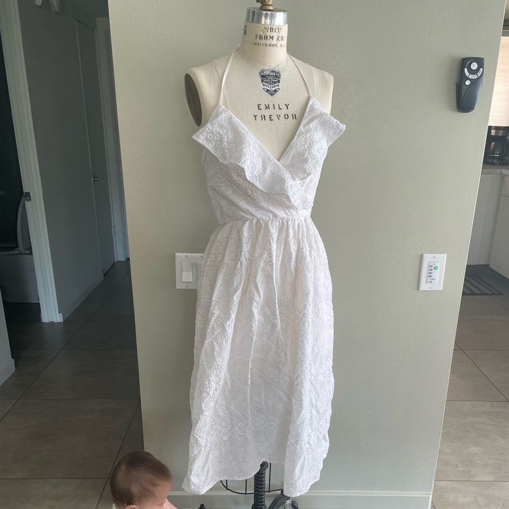 White eyelet betsey johnson dress